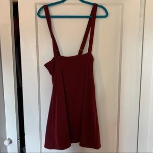 ModCloth Maroon Overall Skirt
